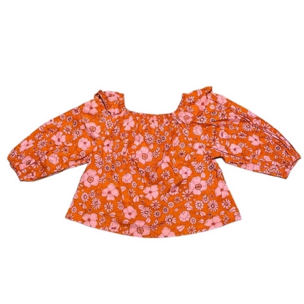 NWT Free People Miss Daisy Pink and Orange Floral Blouse - Picture 3 of 5